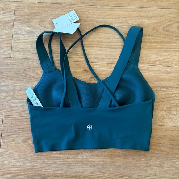 Lululemon Athletic Like A Cloud LL Bra Ribbed D/DD Storm Teal NWT Women’s Sz 4 - Picture 2 of 6